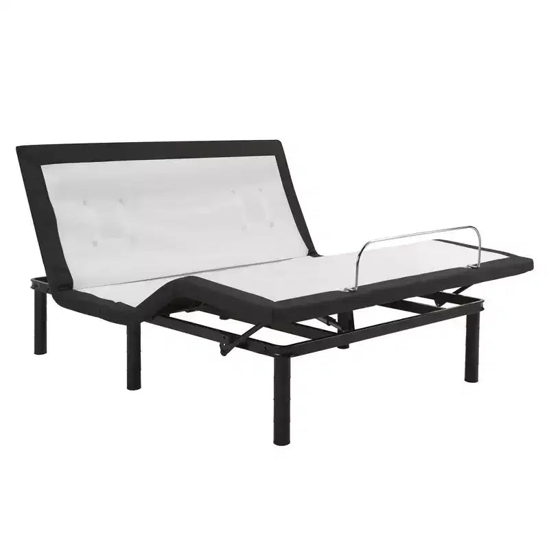 Continental Sleep,15 Adjustable Bed Frame Base with 3 Programmable Positions, Head And Foot Incline, LED Ambient Lighting, White