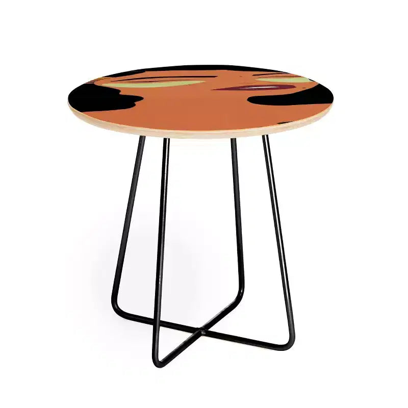 EELISE_NDRI Mean Greens Round Side Table - Deny Designs