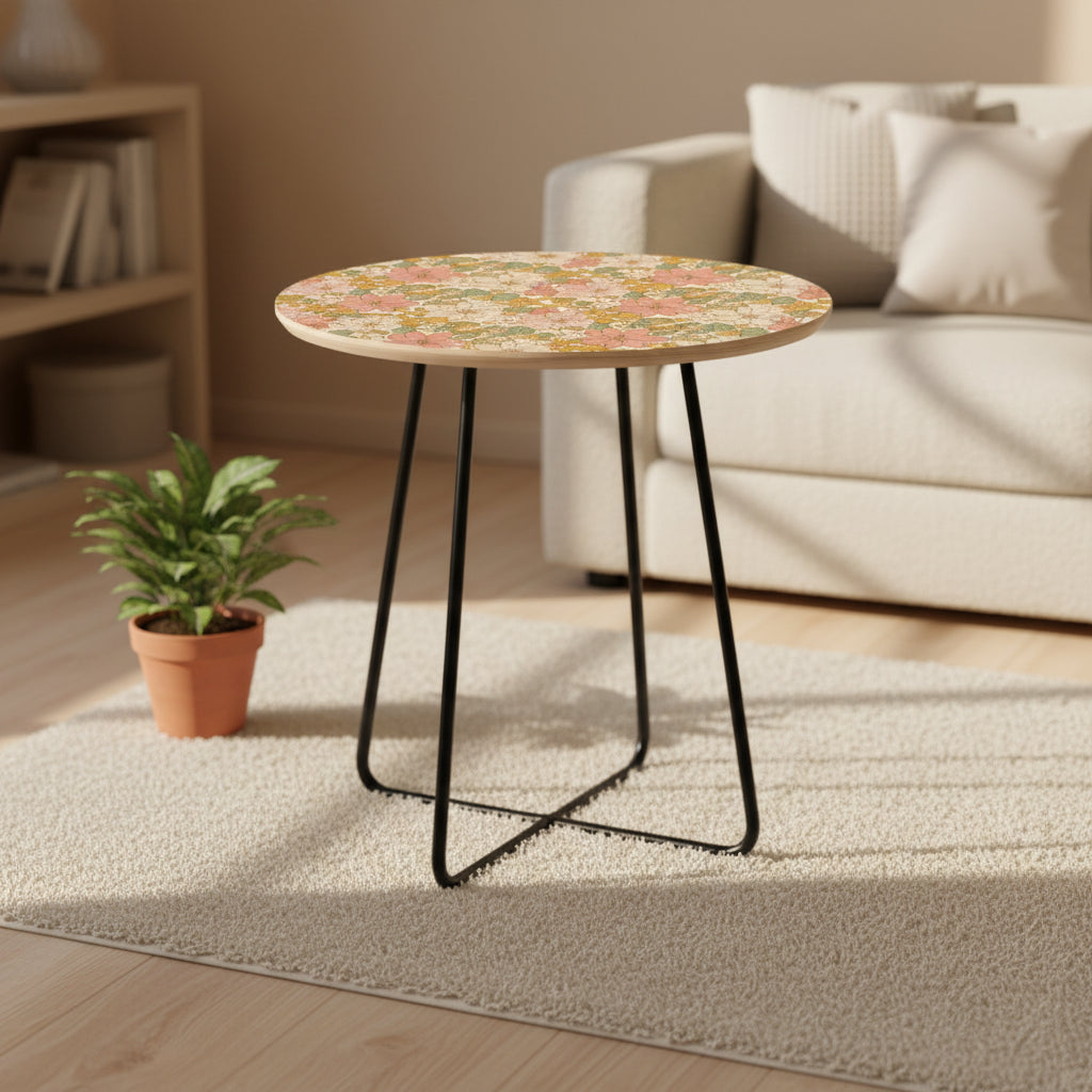 ThirtyOne Illustrations Spring in Retro Side Table - Deny Designs