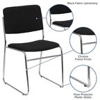 Lot de 4 chaises empilables de 227 kg de capacité