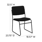 Lot de 4 chaises empilables de 227 kg de capacité