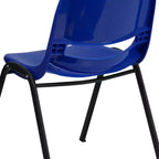 Lot de 4 chaises empilables ergonomiques avec coque, capacité de 399 kg