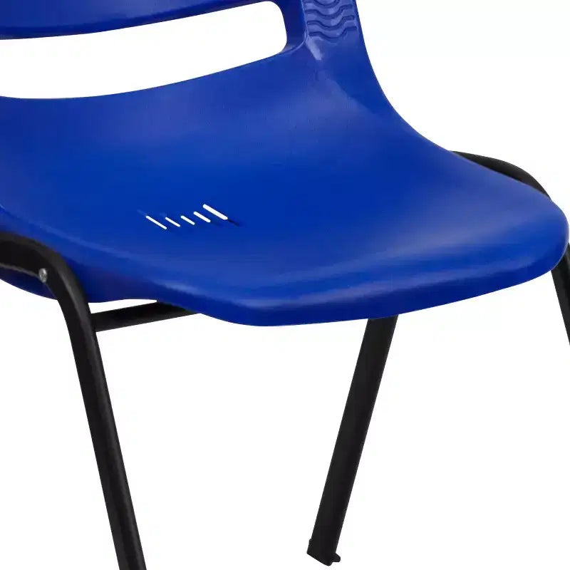 Lot de 4 chaises empilables ergonomiques avec coque, capacité de 399 kg