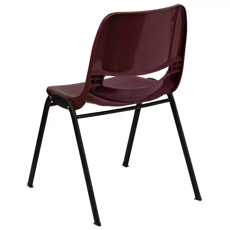 Lot de 4 chaises empilables ergonomiques avec coque, capacité de 399 kg