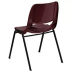 Lot de 4 chaises empilables ergonomiques avec coque, capacité de 399 kg