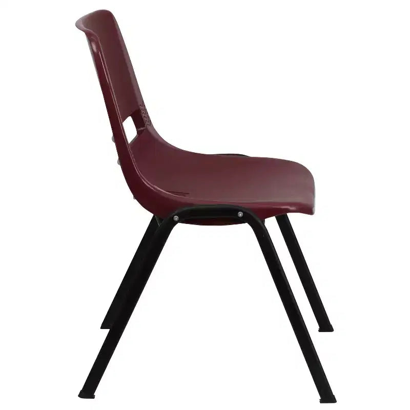 Lot de 4 chaises empilables ergonomiques avec coque, capacité de 399 kg
