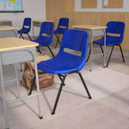 Lot de 4 chaises empilables ergonomiques avec coque, capacité de 399 kg