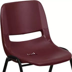 Lot de 4 chaises empilables ergonomiques avec coque, capacité de 399 kg