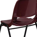 Lot de 4 chaises empilables ergonomiques avec coque, capacité de 399 kg