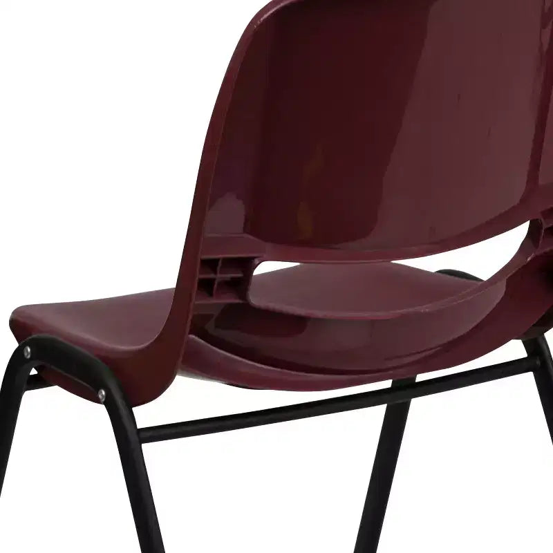 Lot de 4 chaises empilables ergonomiques avec coque, capacité de 399 kg