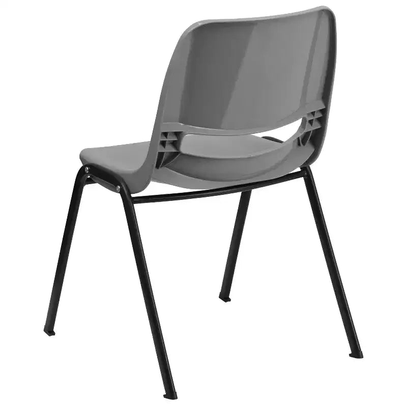 Lot de 4 chaises empilables ergonomiques avec coque, capacité de 399 kg