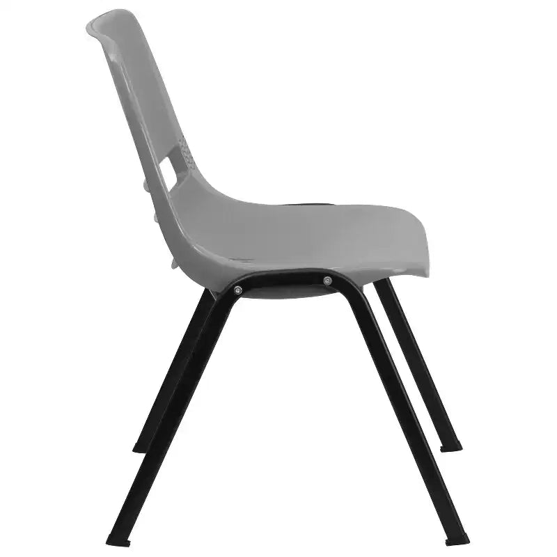Lot de 4 chaises empilables ergonomiques avec coque, capacité de 399 kg