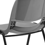 Lot de 4 chaises empilables ergonomiques avec coque, capacité de 399 kg