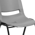 Lot de 4 chaises empilables ergonomiques avec coque, capacité de 399 kg
