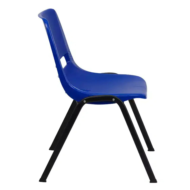 Lot de 4 chaises empilables ergonomiques avec coque, capacité de 399 kg