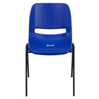 Lot de 4 chaises empilables ergonomiques avec coque, capacité de 399 kg