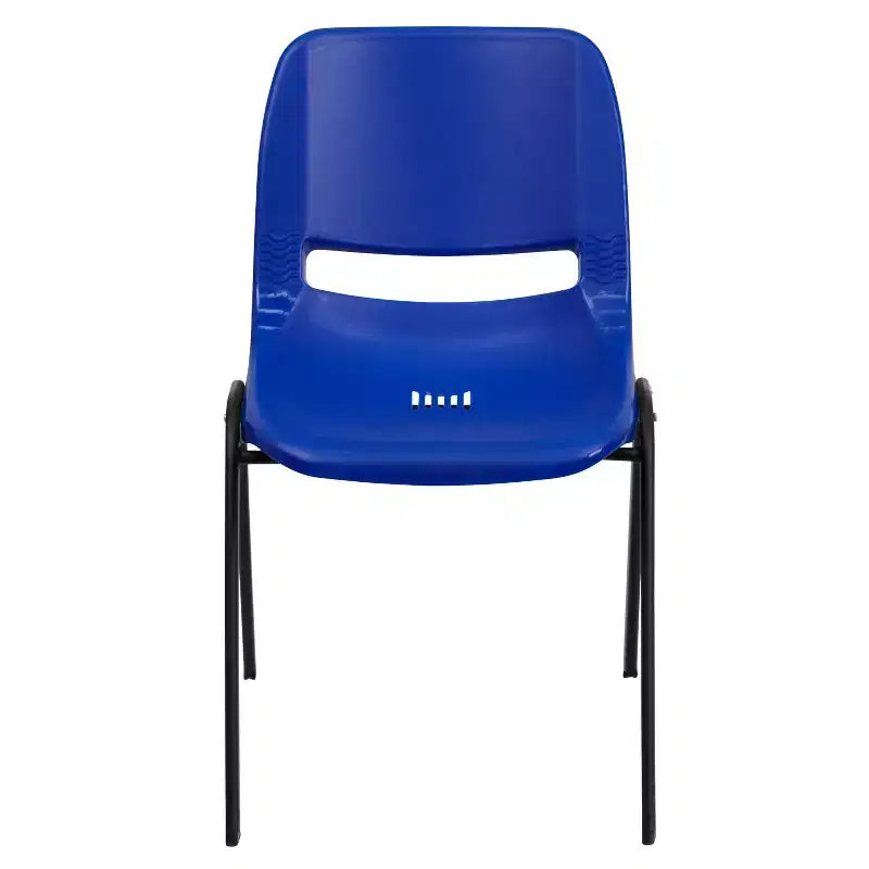 Lot de 4 chaises empilables ergonomiques avec coque, capacité de 399 kg