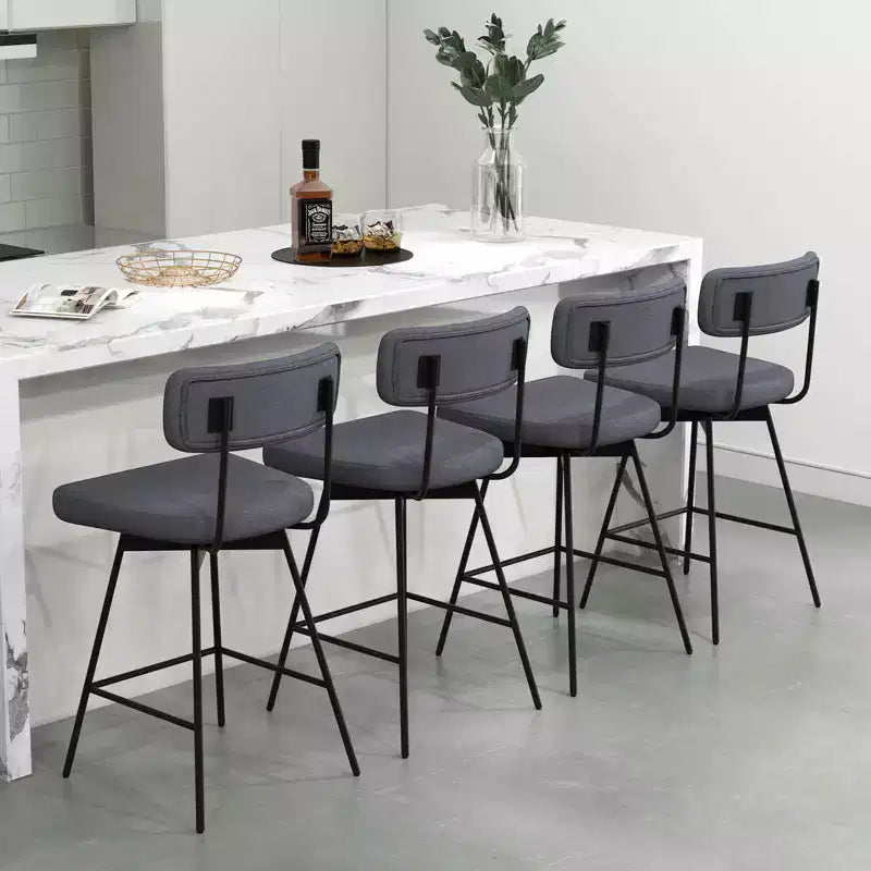 Tabouret de bar pivotant rembourré (lot de 4) de 63,5 cm