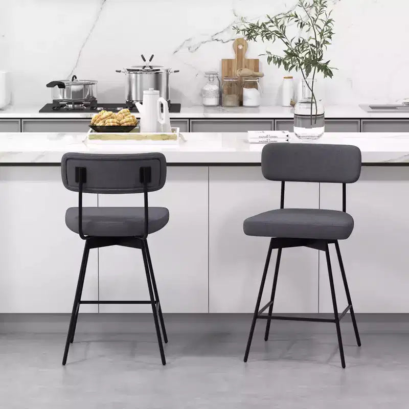 Tabouret de bar pivotant rembourré (lot de 4) de 63,5 cm