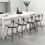 Tabouret de bar pivotant rembourré (lot de 4) de 63,5 cm