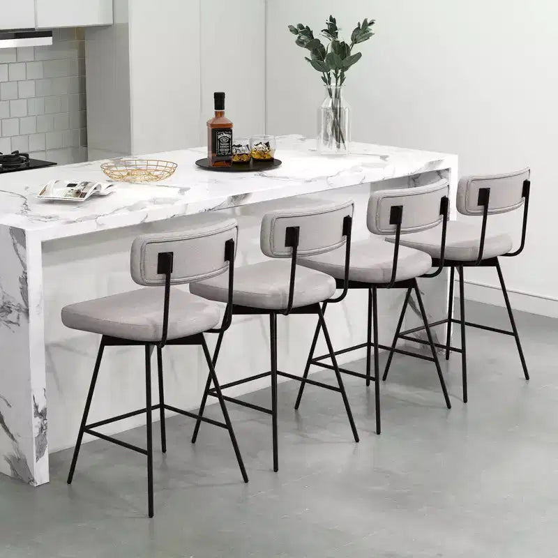 Tabouret de bar pivotant rembourré (lot de 4) de 63,5 cm