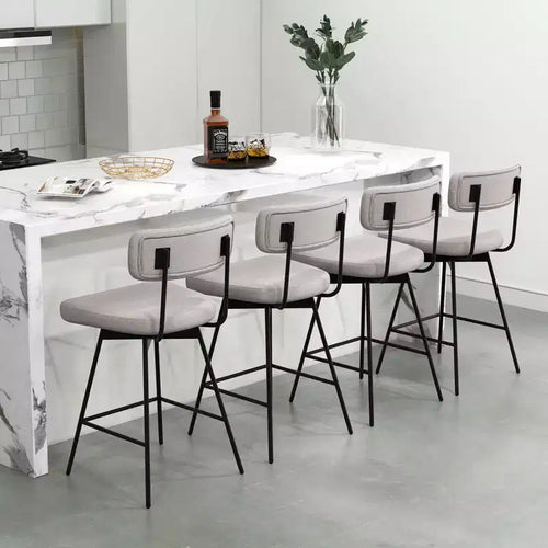 Tabouret de bar pivotant rembourré (lot de 4) de 63,5 cm