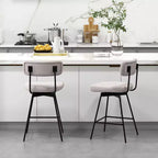 Tabouret de bar pivotant rembourré (lot de 4) de 63,5 cm