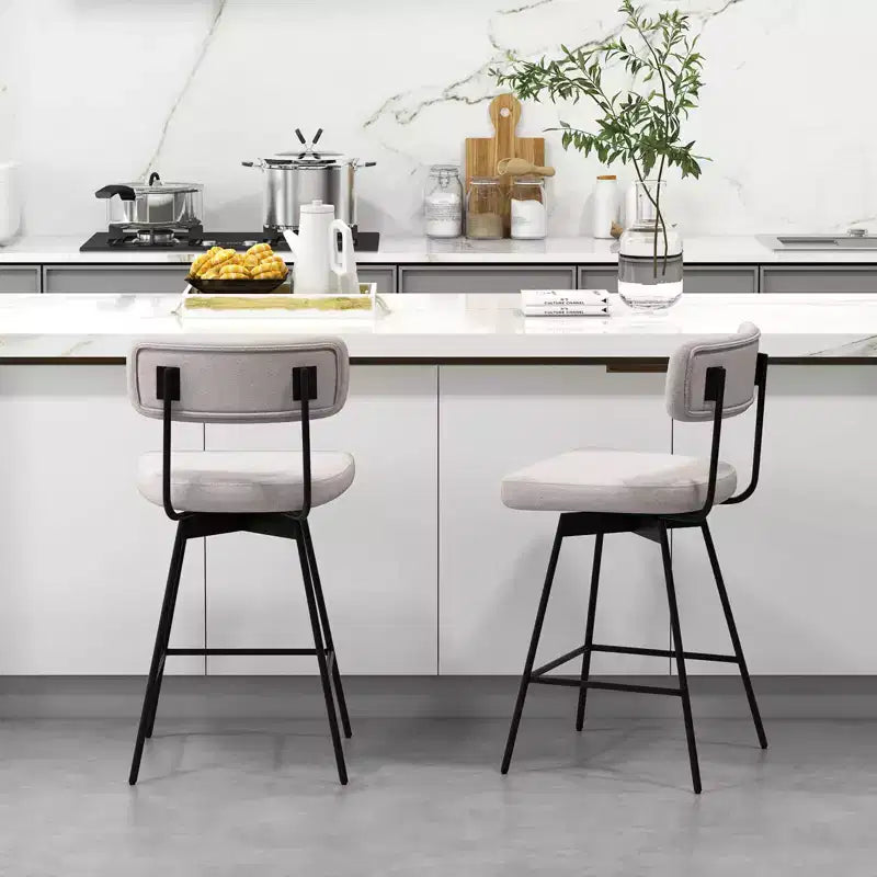 Tabouret de bar pivotant rembourré (lot de 4) de 63,5 cm