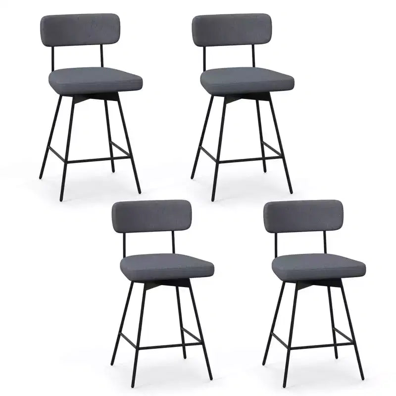 Tabouret de bar pivotant rembourré (lot de 4) de 63,5 cm