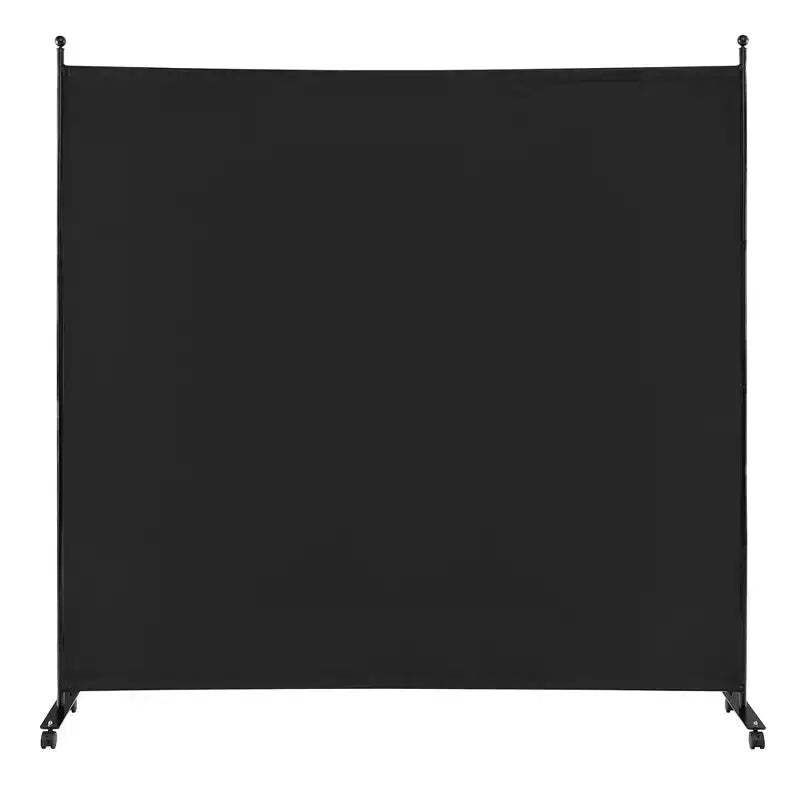 Paravent simple de 6 pieds avec roulettes, cloison en tissu à roulettes, écran d'intimité