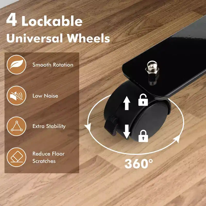 Paravent simple de 6 pieds avec roulettes, cloison en tissu à roulettes, écran d'intimité