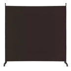 Paravent simple de 6 pieds avec roulettes, cloison en tissu à roulettes, écran d'intimité