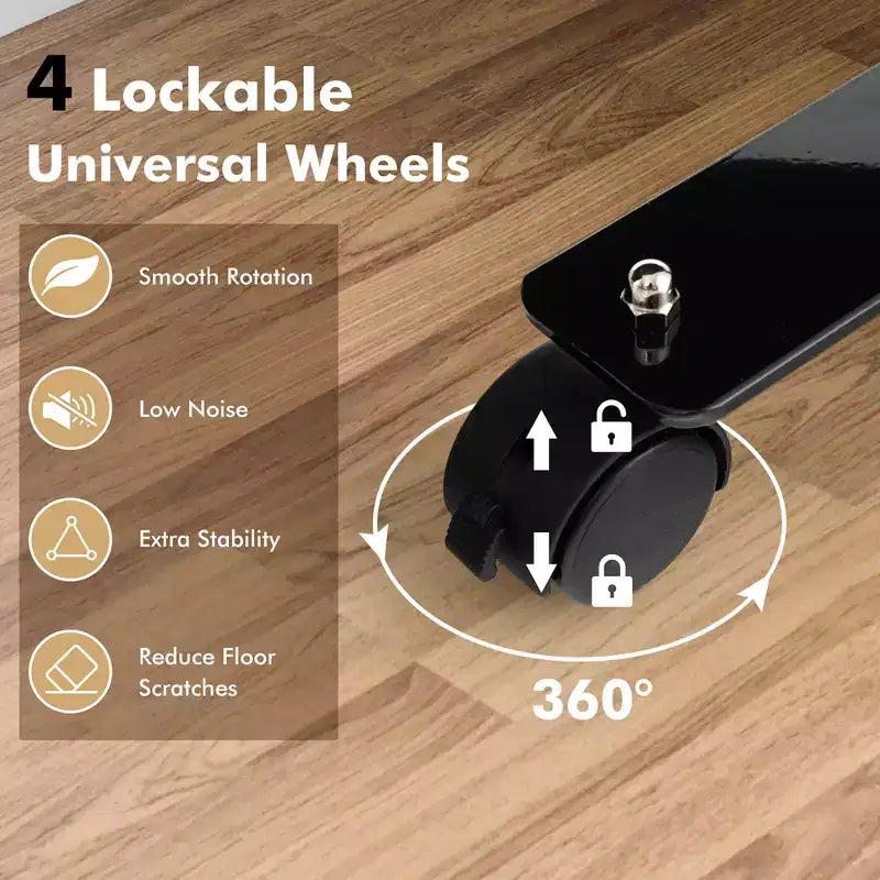 Paravent simple de 6 pieds avec roulettes, cloison en tissu à roulettes, écran d'intimité