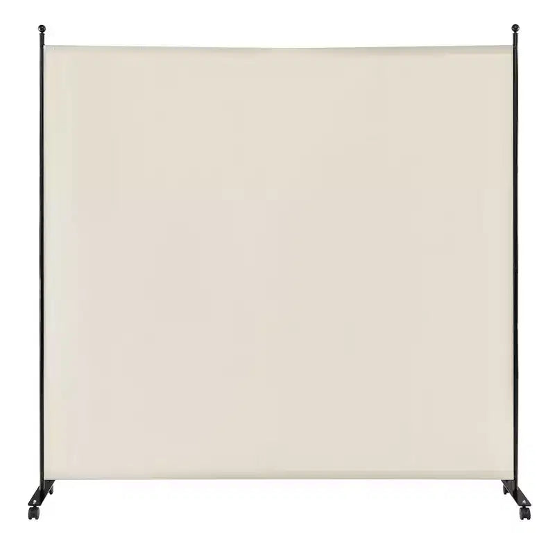 Paravent simple de 6 pieds avec roulettes, cloison en tissu à roulettes, écran d'intimité