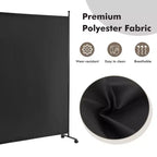 Paravent simple de 6 pieds avec roulettes, cloison en tissu à roulettes, écran d'intimité