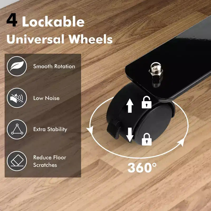 Paravent simple de 6 pieds avec roulettes, cloison en tissu à roulettes, écran d'intimité