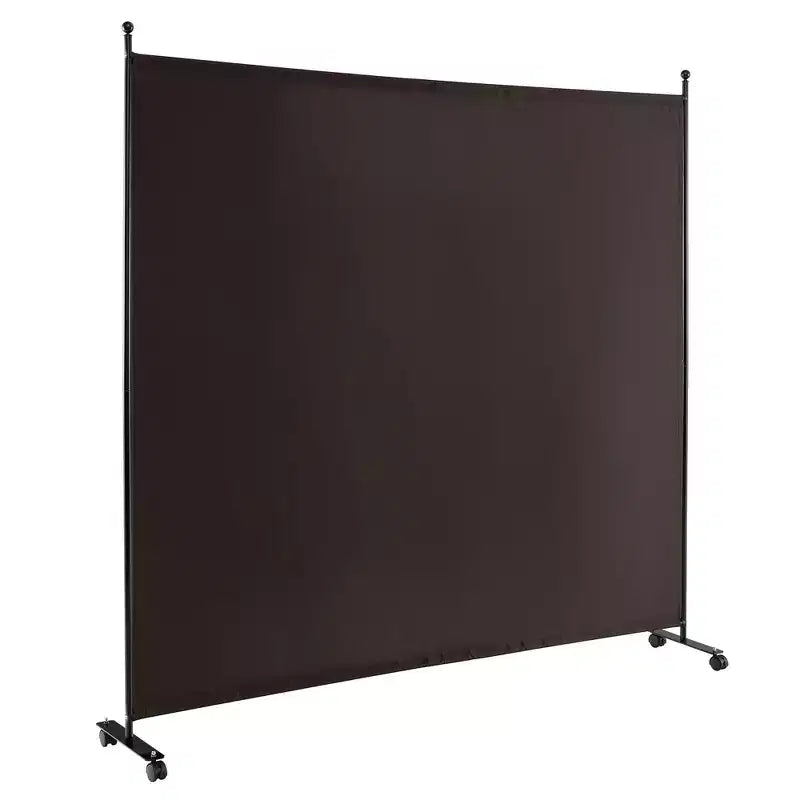 Paravent simple de 6 pieds avec roulettes, cloison en tissu à roulettes, écran d'intimité